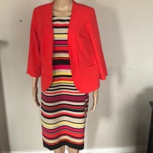 Multi color Danny and Nicole dress with coat.